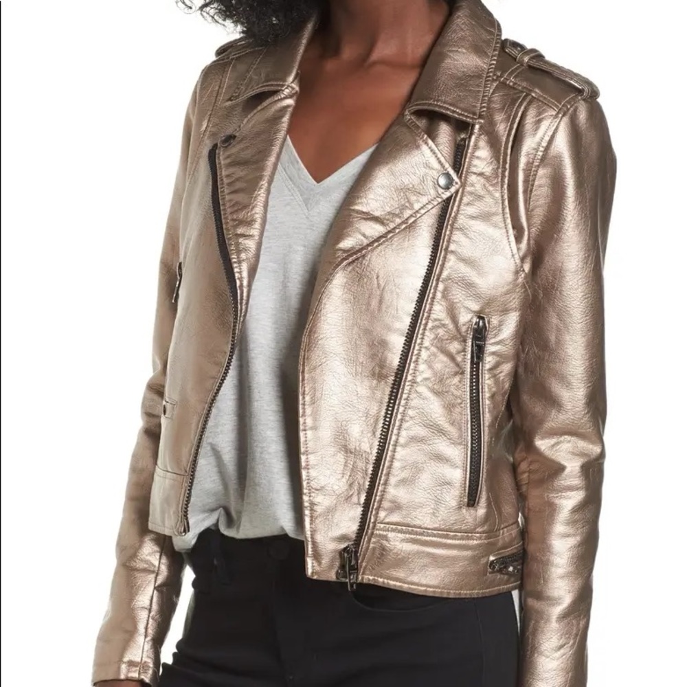 Blank NYC Gold Metallic Moto Jacket